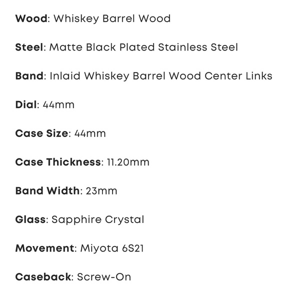 Original Grain Whiskey Black  Chrono Watch - Picture 5 of 11